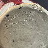 superb flared roller vase signed Les Salicornes Van Duser Lesburgueres 34 cm