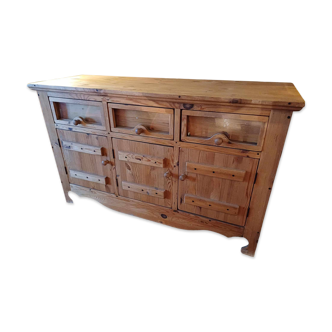 storage unit in pine / fir chest of drawers trade furniture in a row
