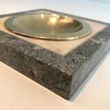Neoclassical style pocket empty in faux-marble and brass. french work. around 1970