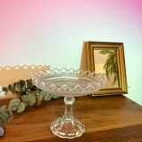Coupe sur pied en verre moulé