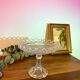 Molded glass pedestal bowl