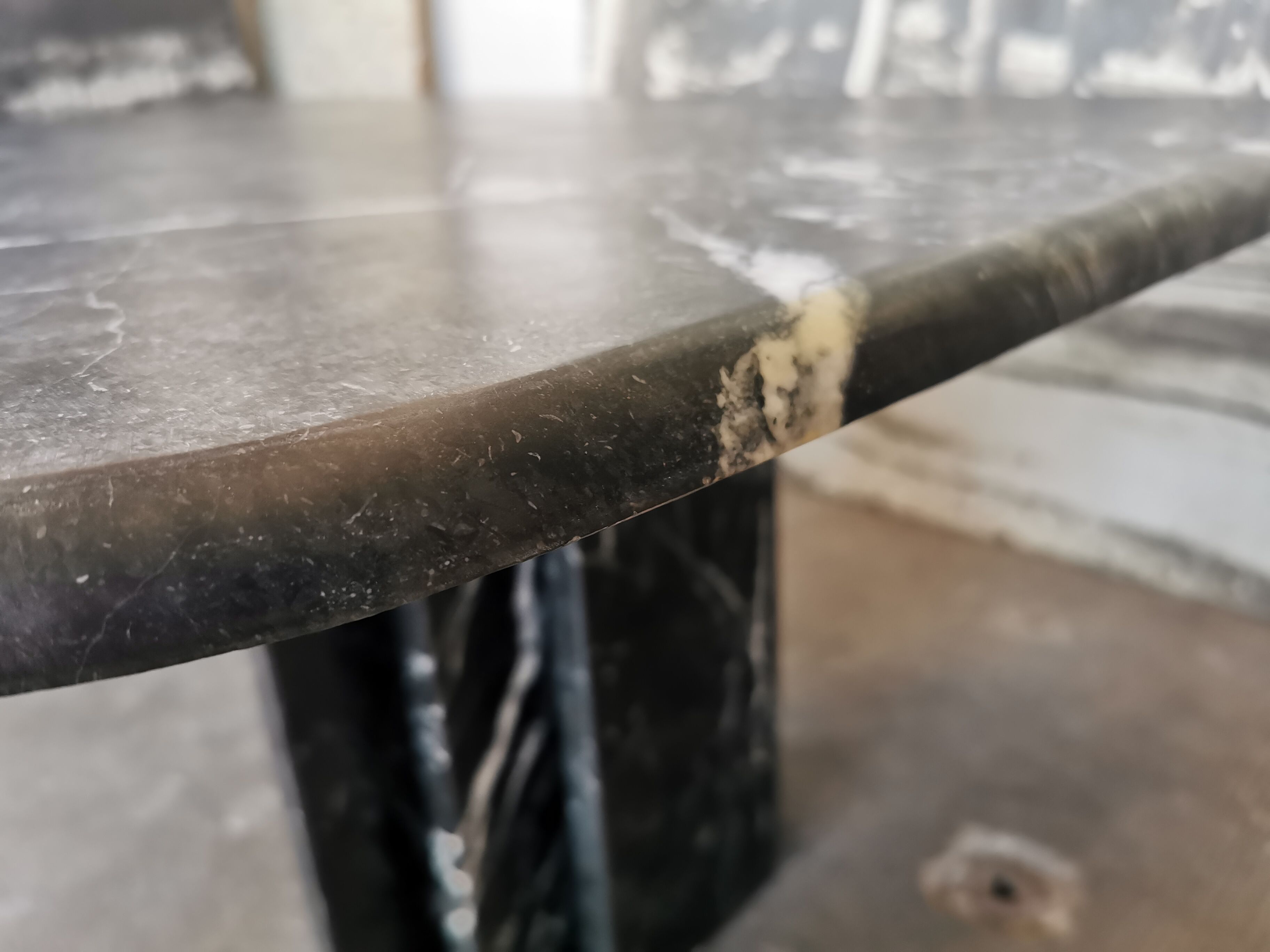 Black marble coffee table