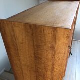 Commode bois et rotin