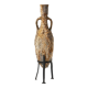 Genuine Roman amphora from marine excavation with its forged iron base.