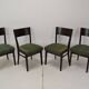 Ensemble de quatre chaises à manger/ Interier Praha, années 1950.