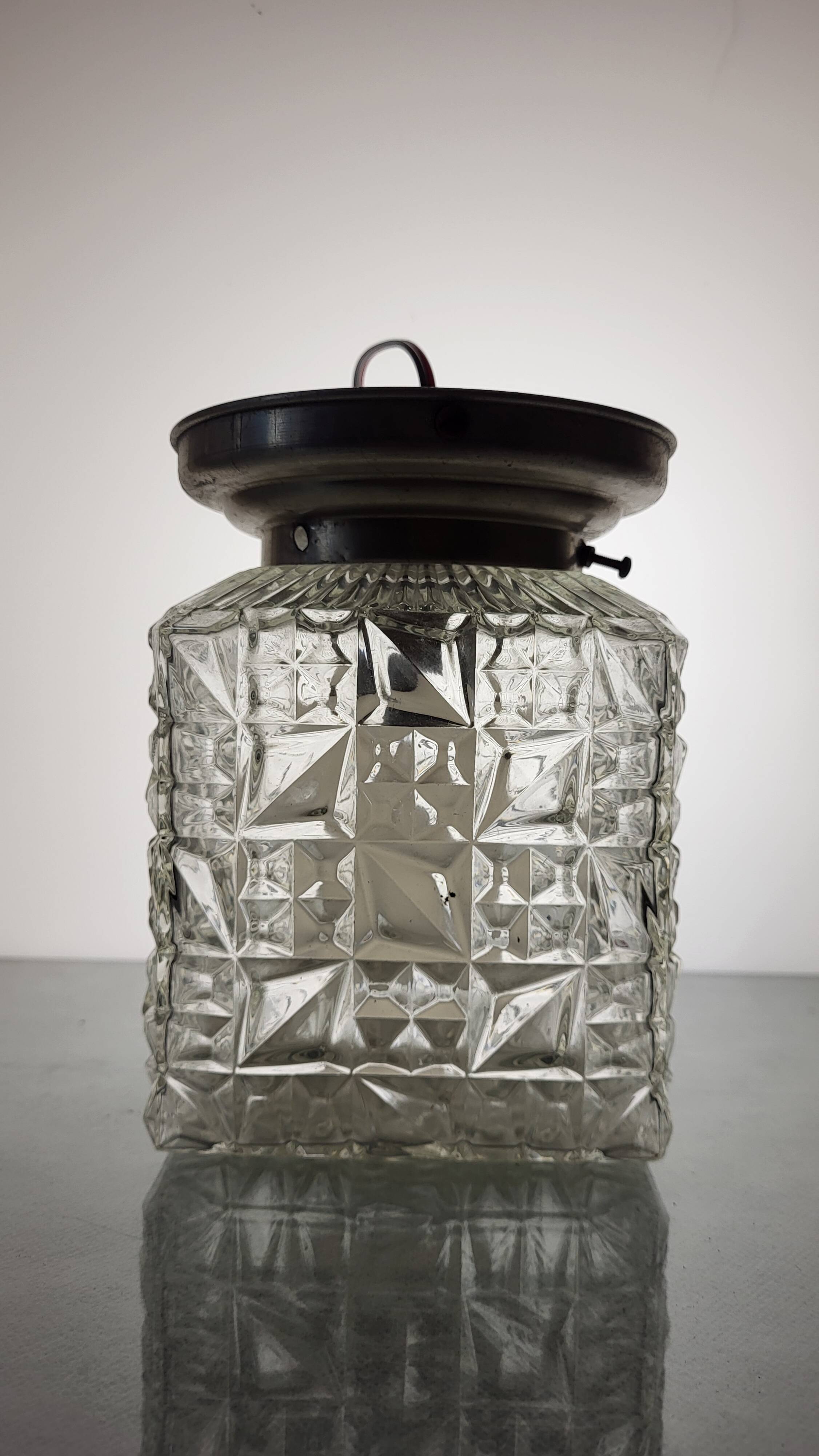 Vintage 50 glass ceiling light