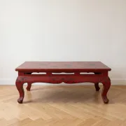 Asian coffee table in red wood