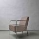 2 vintage nude leather "Cinema" easy chairs by Gunilla Allard for Lammhults | 1990s