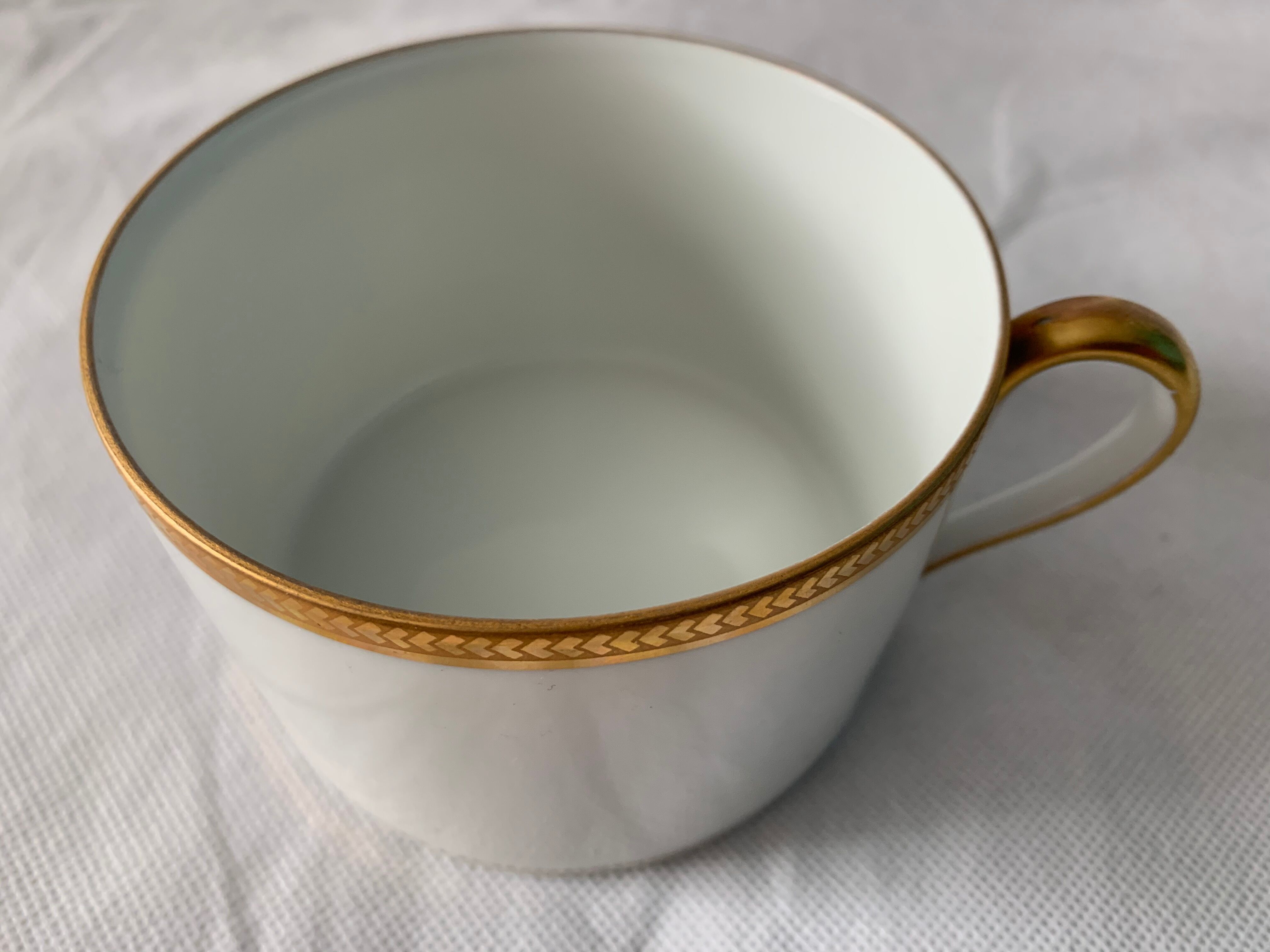 Jammet Seignolles Limoges porcelain and gold cup