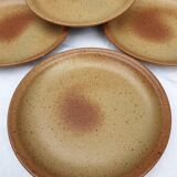 Set 12 plates and 1 dish sandstone of Burgundy Sarreguemines