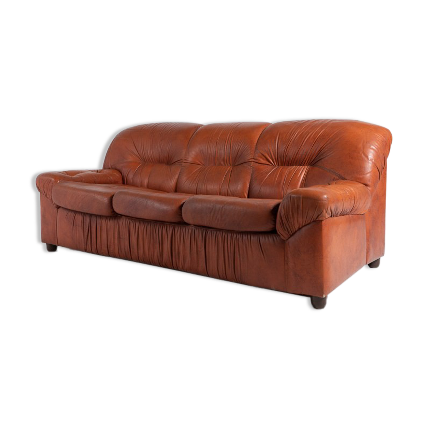 Mid-century leather sofa from the 1960s, Italy