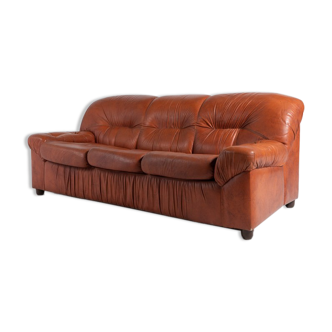 Mid-century leather sofa from the 1960s, Italy