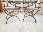 Vintage Provencal French Dining Table and 6 Chairs