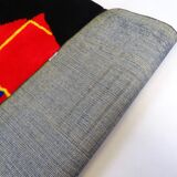 80s Postmodern Red Black carpet rug