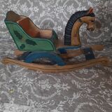 Wooden rocking horse decoration