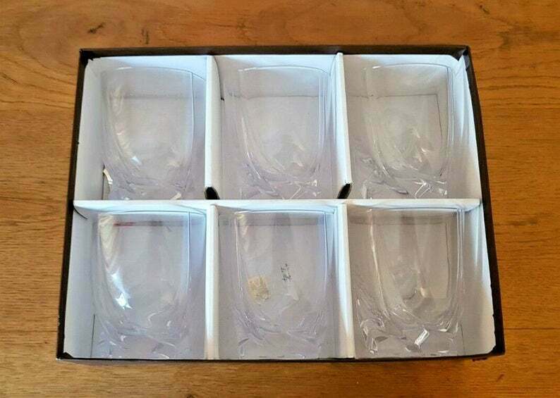 Ensemble de 6 verres à gobelet/whisky des cristalleries royales de champagne françaises