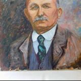 Anonymous portrait of a pensioner oil on canvas