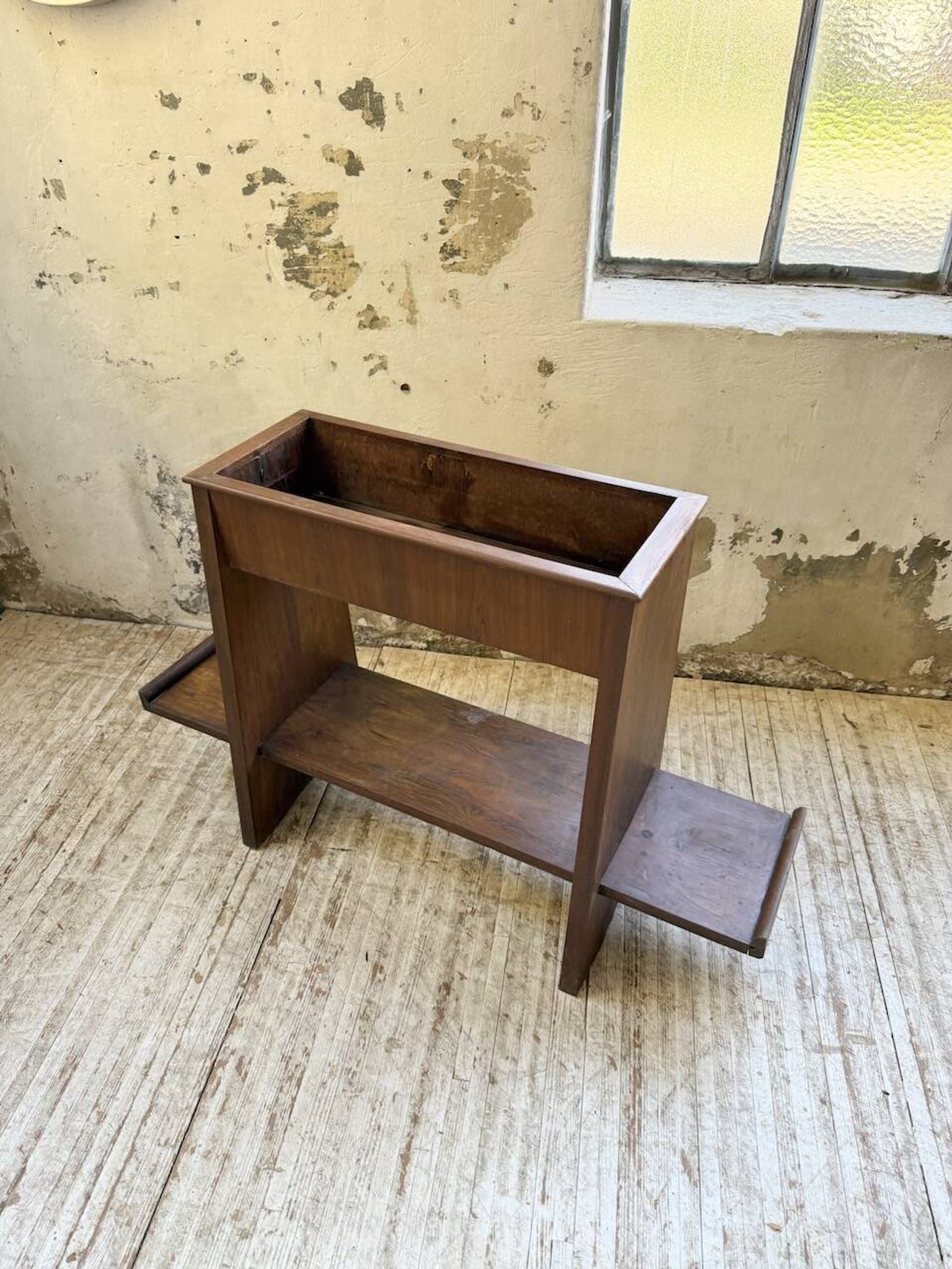 Jardinière années 50 palissandre constructiviste