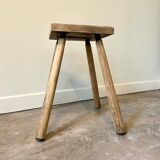 Solid wood stool