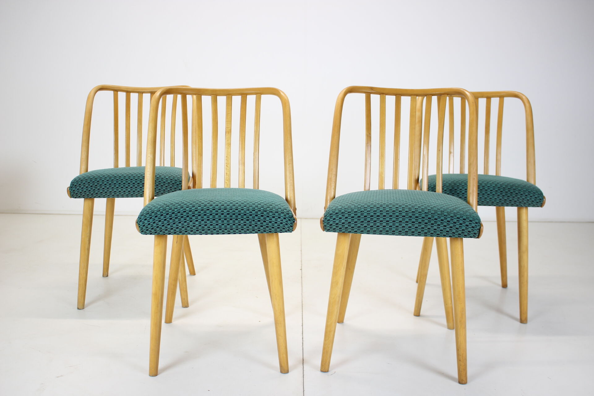1960s Antonin Suman Set of Four Dining Chairs, Czechoslovakia