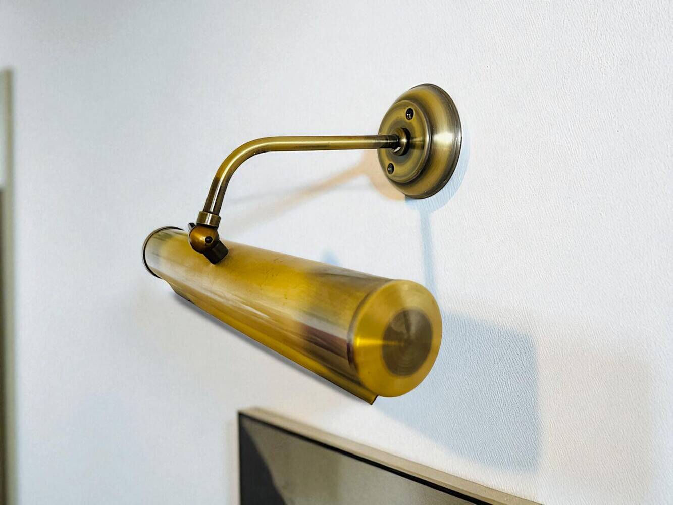 Pair brass wall picture art lights