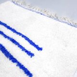 Authentic Beni Ouarain Berber rug with Majorelle blue patterns