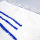 Authentic Beni Ouarain Berber rug with Majorelle blue patterns