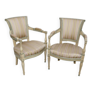 Paire de fauteuils cabriolets - directoire