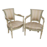 Paire de fauteuils cabriolets de style Directoire