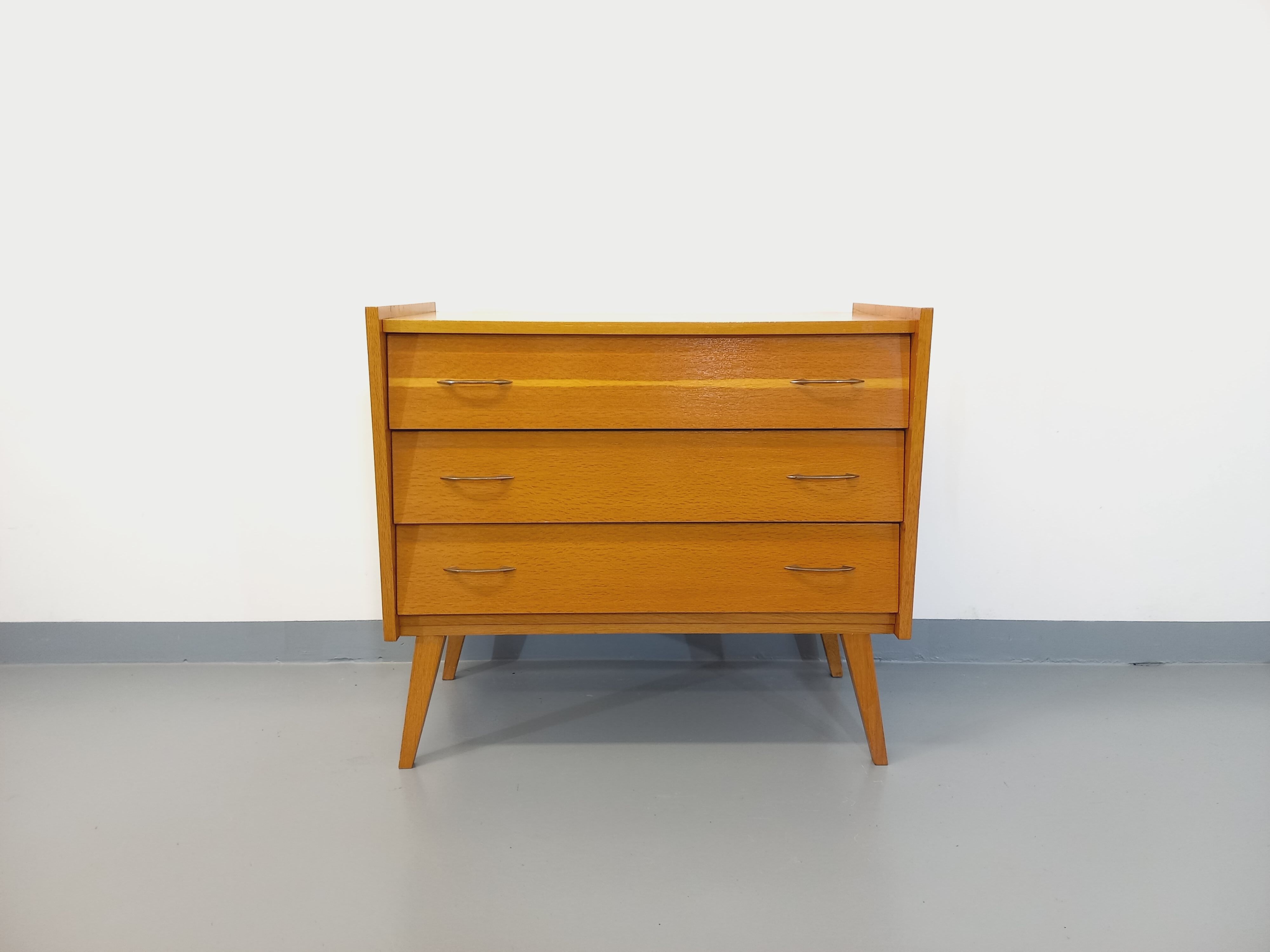 Vintage wooden chest of drawers from the 50s 60s