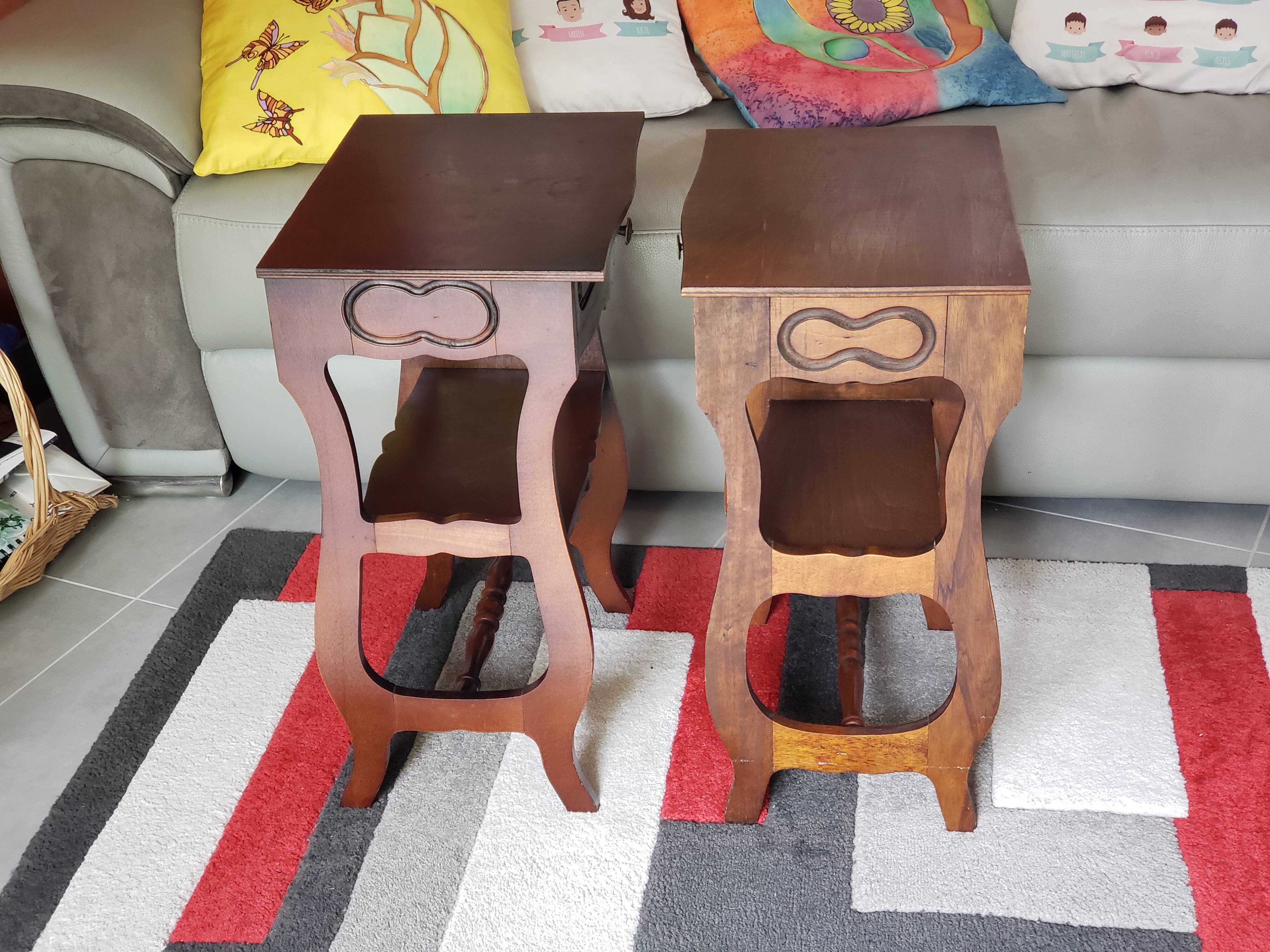 Pair of art deco bedside tables