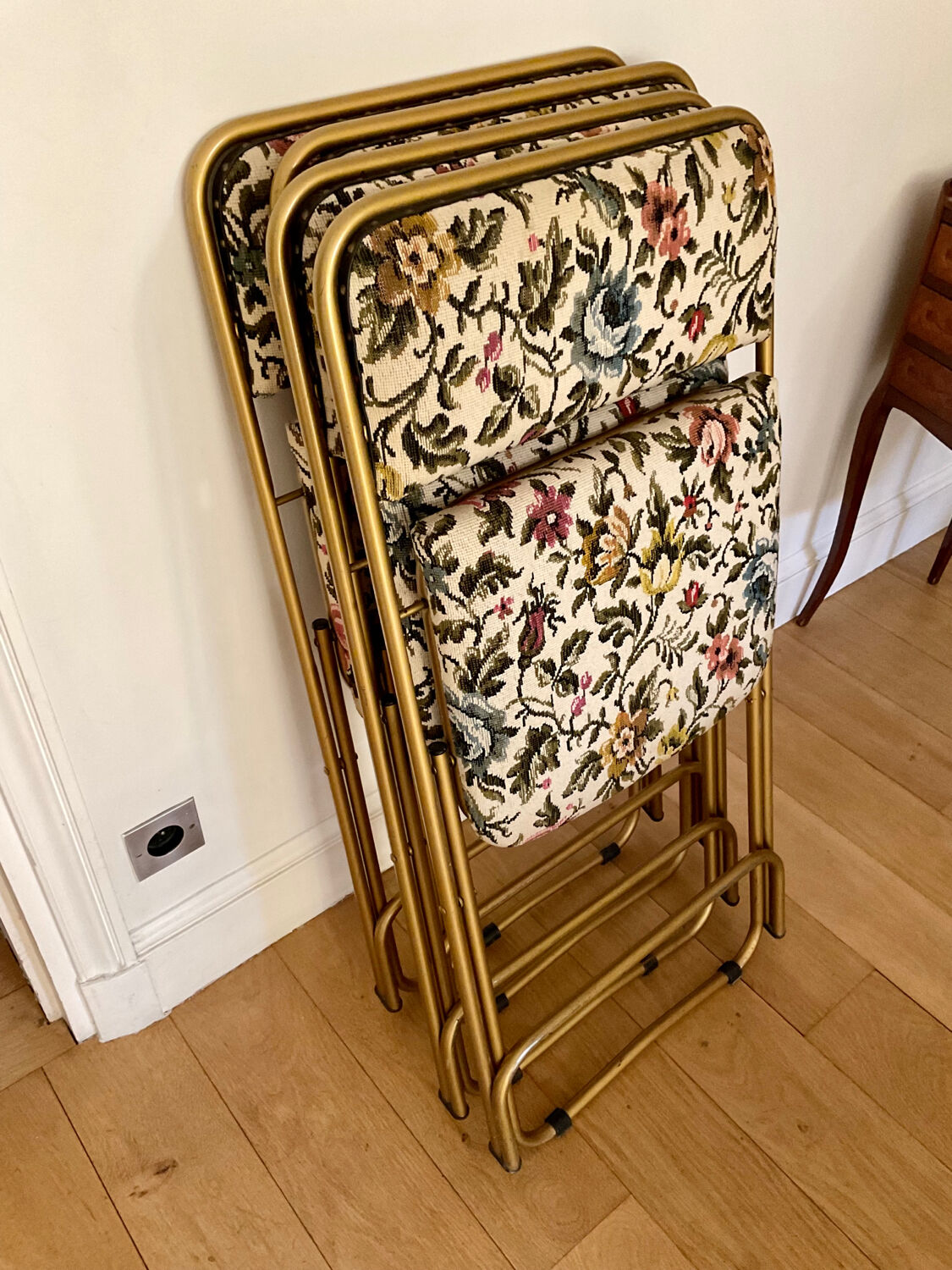 4 Vintage Lafuma Chantazur folding chairs