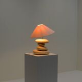 Large Pebble table lamp by François Chatain, 1980s France.
