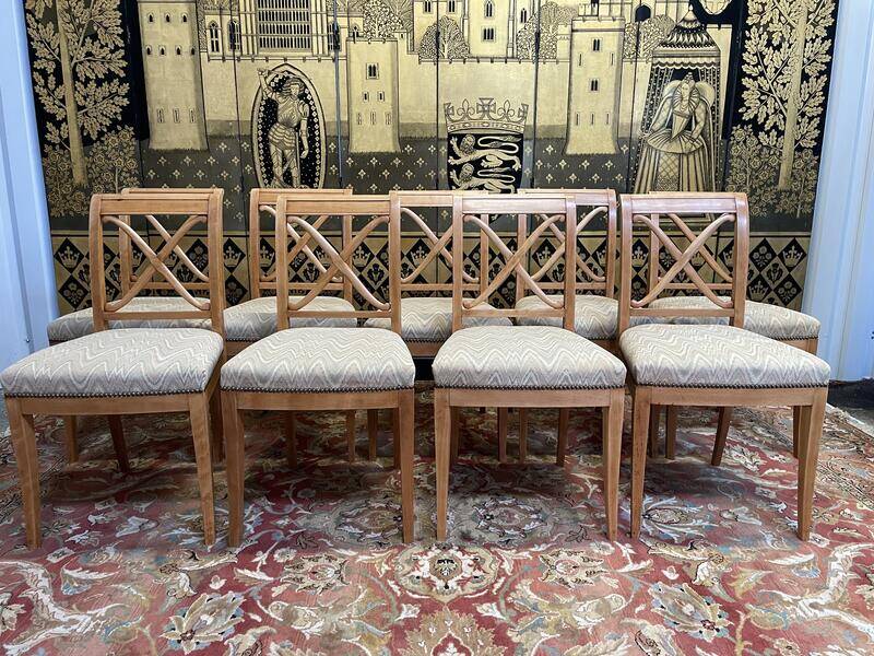 Set of 9 Louis XVI-Directoire style chairs