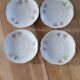 4 cups and saucers made of fine porcelain from Bavaria.