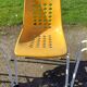 6 chaises de jardin vintage fer et plastic orange