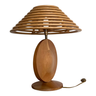 Scandinavian wooden lamp 1980