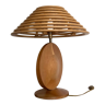 Scandinavian wooden lamp 1980