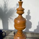 Large turned wooden lamp base