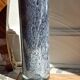 Large blown glass roller vase with speckled gray/purple camaieu decor