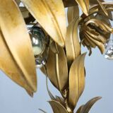 Hollywood regency Hans Kogl palm tree table lamp metal gold gilt 1970