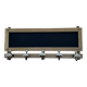 Wall-mounted coat rack with porcelain hooks