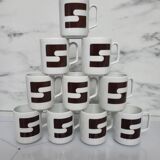 Set of 10 Georges Boyer Limoges cups