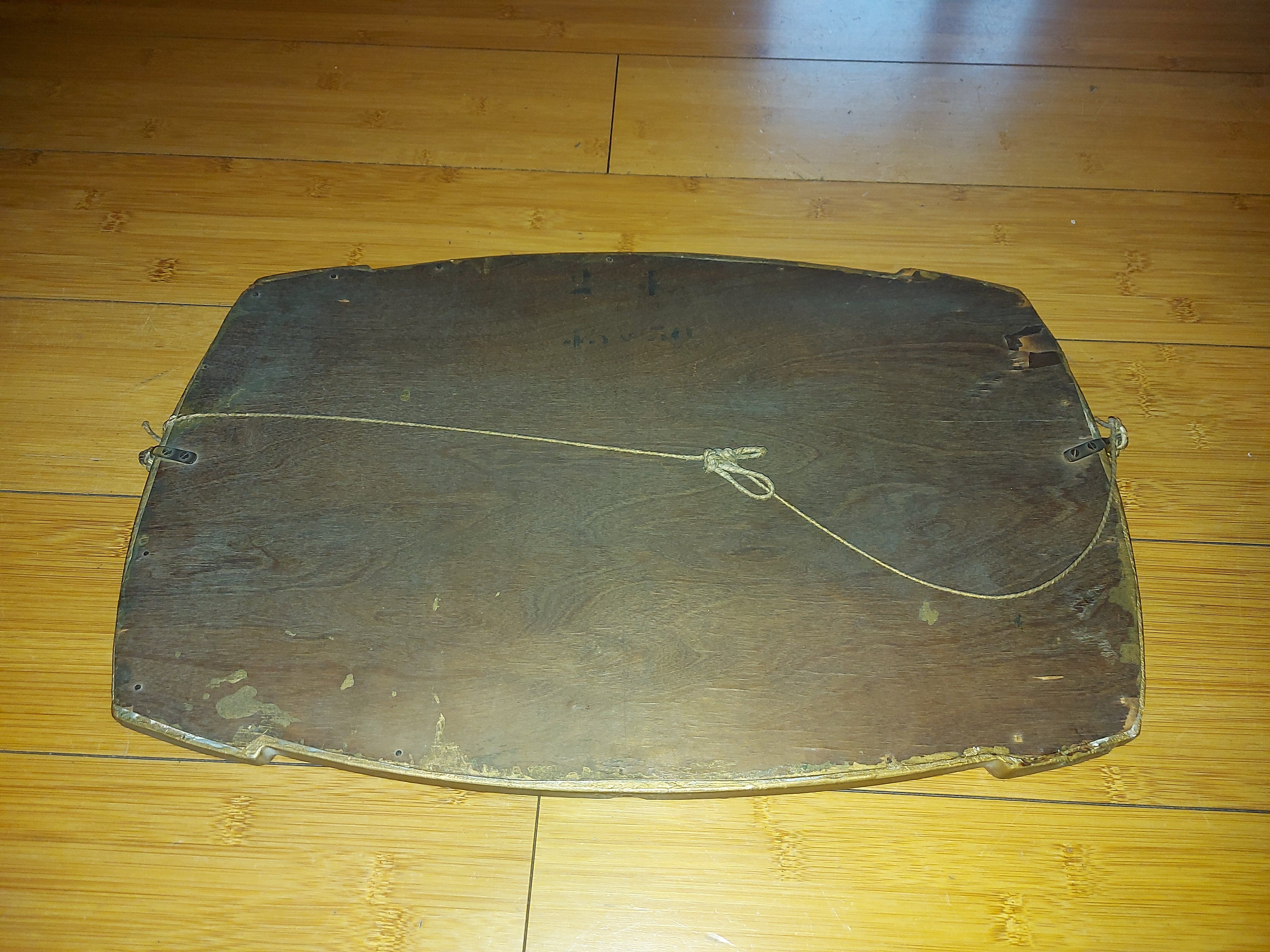 Painted wooden art deco mirror 33 X 51 cm