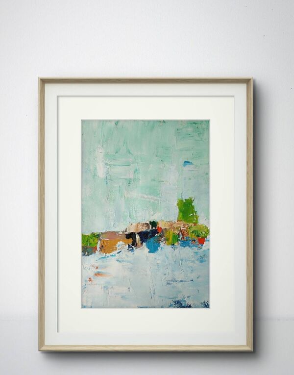 Paysage original méditéranéen peinture abstrait