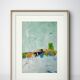 Paysage original méditéranéen peinture abstrait