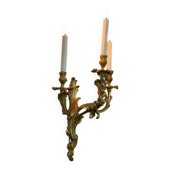 Pair of large wall sconces in Louis XV style circa 1880