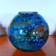 Lacquer vase on glass Jean Noël Bouillet 70s