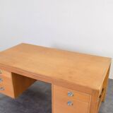 Mid-Century Oak Desk by Chr. Rasmussen for Randers Møbelfabrik, 1970s.