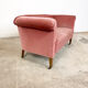 Vintage pink velvet two seater sofa